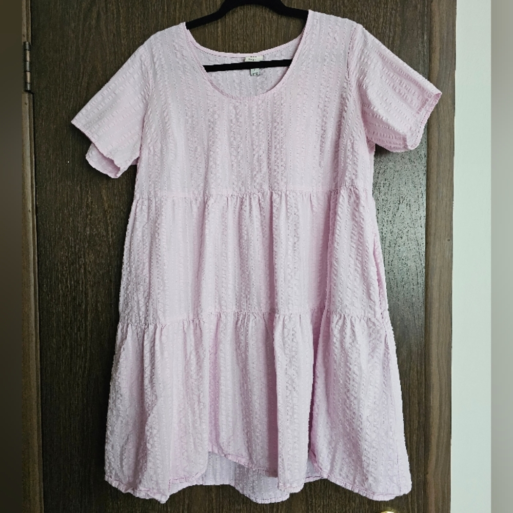 Large light pink knee length baby doll a new day Target dress with pockets